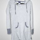Patagonia  Women's Ahnya Dress Gray White Striped Hooded Size Small Photo 2