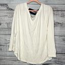 CAbi  Around The Clock Center White Long Sleeve Knit Blouse #5555 XL Photo 1