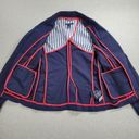 Tommy Hilfiger  Womens Blazer Size 4 Blue Tailored Fit Gold Buttons Career Work Photo 9