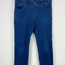 Betabrand  skinny leg yoga denim pull-on jeans dark blue pockets medium m petite Photo 0