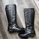 Marc Fisher  Omanlosa Black Leather Riding Boots Size 7.5 Zip Up Boot Photo 3