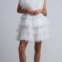 Krass&co NY &  White Tulle Ruffle Strapless Dress Size Small NEW Photo 0