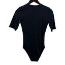 Everlane  Black Short Sleeve Bodysuit Small New Photo 1