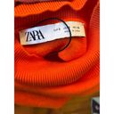 ZARA orange MINI Knit DRESS size small Photo 4