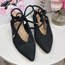 Kaanas  Black Suede Tie Mule Loafer Size 6 Photo 0