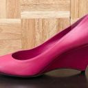 Jil Sander Fuchsia Leather Wedge Pump Size 39 Photo 1