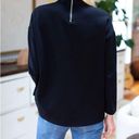 Emerson Fry Edie Top Black Ponte Medium Mockneck Turtleneck Photo 1