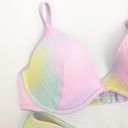 PINK - Victoria's Secret Victoria’s Secret PINK Crinkle Two Piece Bikini Set Push Up Top Bottoms Pastel Photo 4