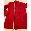 Talbots  Red Pea Coat Buttons Wool Cashmere Beautiful Warm Winter EUC Sz 10 Women Photo 9