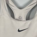 Nike  Women's Pullover Wide Strap Dri-Fit Racerback Sports Bra White Size Medium Photo 2