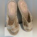 Lulus  Sorana Natural Multi Metallic Espadrille Slide Sandals Size 8 Photo 2