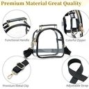 Stadium Coromay Clear Purse Bag  Approved Handle Strap Colorful Zipper New Photo 3