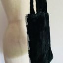 Vintage 90s y2k Small Beaded Black Velvet Purse Photo 6