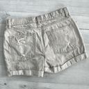 ALLSAINTS  Light Gray Faded Ripped Denim Shorts Size 29 Photo 1