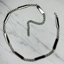 The Bar Silver Tone Concho Metal Chain Link Belt Size Small S Medium M Photo 0