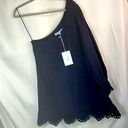 Hill House  Navy The  Mila Dress Eyelet One shoulder Dress Large Photo 2