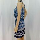 The Loft "" BLUE FLORAL TIE STRAPS BLOUSON DRESS SIZE: S NWT Photo 1