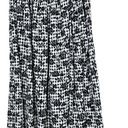 Coldwater Creek  90's Black Velvet Rose Print Gingham High Waist Midi Skirt Photo 1