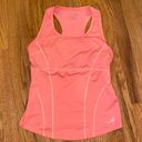 Bcg Neon Coral Racerback Athletic Summer Workout Fitted Tank Top Size Small Photo 0