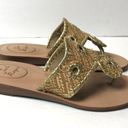 Jack Rogers  Jacks Demi Wedge Sandals Gold Thong Sandal with Stacked Wedge Photo 2