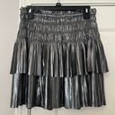 Current Air NWT  Metallic Pleated Tiered Mini Skirt Photo 2