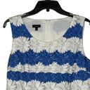 Talbots  Sleeveless Dress Size 10 Blue & White Flowers Lined Cotton Stretch Blend Photo 1