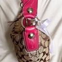 Coach Vintage  boho bag in signature canvas & pink leather Photo 2