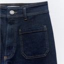 ZARA ZW Marine High Rise Straight Pocket Jeans | Sz 8 Photo 2