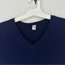 Basic Short Sleeve V Neck T Shirt Women’s XS Blue Photo 1