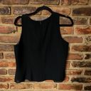 Adrianna Papell  Evening Essentials Black Beaded Sleeveless Blouse Womens Size PL Photo 4