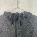 Zella  Jacket Women's Gray Black Mixed Media Hoodie Full Zip Ladies Medium Photo 3