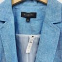 Talbots  Classic Linen Blazer in Blue size 12 NWT Photo 4