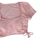 Cabana Del Sol  Swimsuit Bikini Pink String Short Sleeves Small New Photo 8