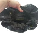 Anthropologie BY  Black Faux Leather Jory clutch Ruffle Compact Dressy Handbag Photo 10