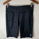 Sweaty Betty  All Day 9” inseam black leopard cheetah animal print biker shorts S Photo 0