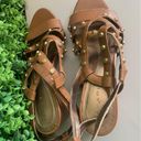 Tahari Kennedy Butterscotch Leather Open Toe Heel Sandals 6.5 Photo 5