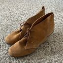 Kelsi Dagger  Fanetta Brown Suede Lace Up Chukka Wedge Booties Size 9.5 Photo 0