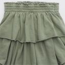 Aerie  Sage Green tiered Ruffle Cotton Boho Mini Skirt sz Medium Photo 1