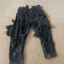 One Teaspoon  Black Destroyed Jeans Size 24 Bin 95 Photo 0