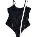 Iris  lingerie black lace teddy with underwire bra cups Photo 6