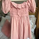 Pink Puff Sleeve Baby Doll Dress Photo 0