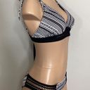 Robin Piccone New.  black and white crochet bikini. M-bottom/L-top. Retail $189 Photo 3