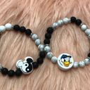 Disney Donald Duck & Mickey Yin Yang Lava Bead Friendship Bracelet Set Photo 1