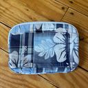 Vintage LL Bean Madras Plaid Blue Hawaiian Floral Wallet Photo 0