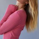 Urban Outfitters Peyton Fitted Cropped Cardigan NWT Size S - Pink Photo 3