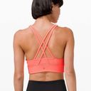 Lululemon Coral Sunset Ribbed Long Line Energy Bra Photo 1