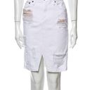 Rag and Bone  White Distressed Denim Pencil Skirt XS Photo 0