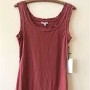 Iris Dusty Red Ribbed Knit Tank Bodycon Dress Photo 2