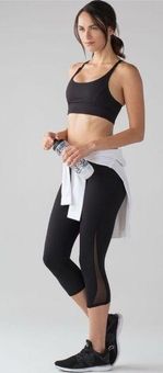 Lululemon Athletica Black Train Times Crop 17” Leggings Size 12 Luxtreme  W6ADDS - $42 - From Daniele