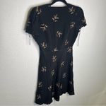 Madewell  | Black 0 Midi Sheath Dress Short‎ Sleeve Silk Photo 2